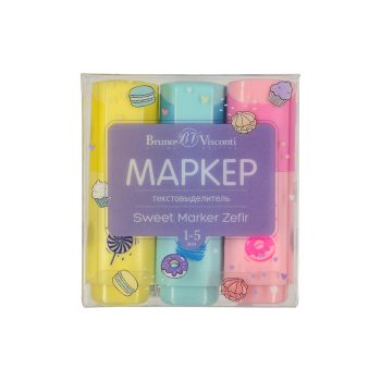 Մարկեր ընդգծման 3 հատ "SWEET MARKER ZEFIR"