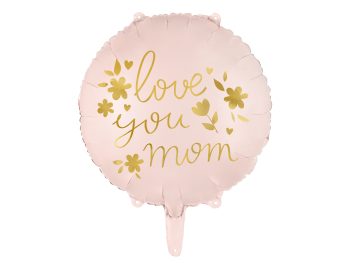 Foil balloon ''Love you mom'', 45 cm