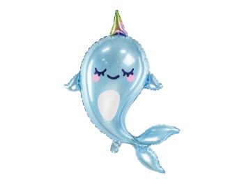 Foil balloon Narwhal, 53x87cm