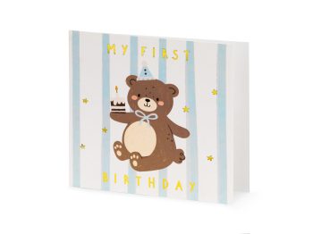 Birthday Card Bear, 14x14 cm
