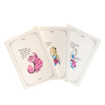 ALICE IN WONDERLAND PACK OF 3 A5 NOTEBOOKS