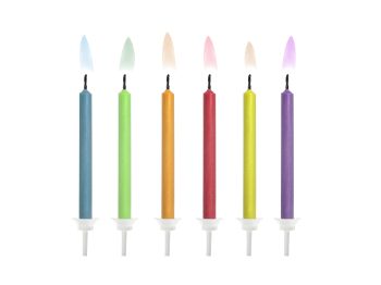 Birthday candles Coloured Flames