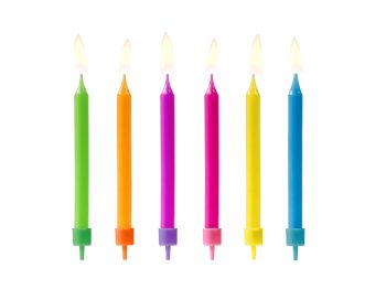 Birthday candles Colourful, 6.5cm