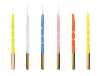 Twisted Birthday Candles, 14 cm