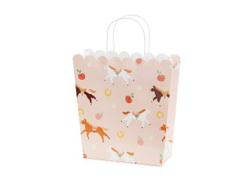 Gift bag Horses, 23x22x8.5 cm