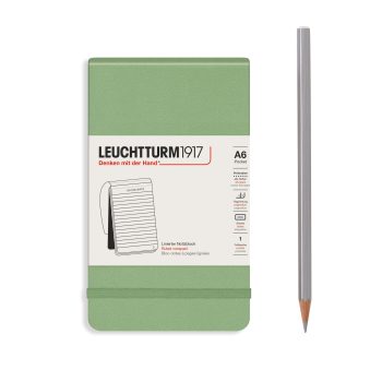 LEUCHTTURM1917  Pocket Notepad (A6), Hardcover, 94 Numbered Pages, Ruled