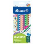 Buntstifte SILVERINO, dreieckig, 12 Farben Faltschachtel-700634_Silverino_Butnstifte_12_25x25cm-web