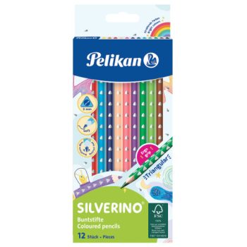 Գունավոր մատիտ Pelikan Coloured Pencils SILVERINO, triangular, 12 colours