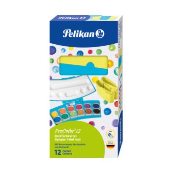 Ջրաներկ Pelikan Opaque paint box ProColor, Turquoise/Neon yellow, 12 colours