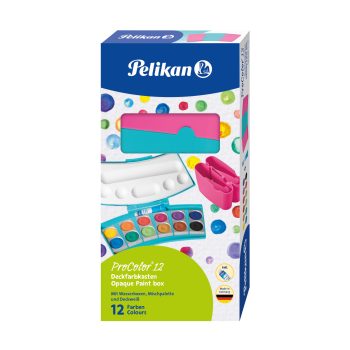 Ջրաներկ Pelikan Opaque paint box ProColor, Turquoise/Pink, 12 colours