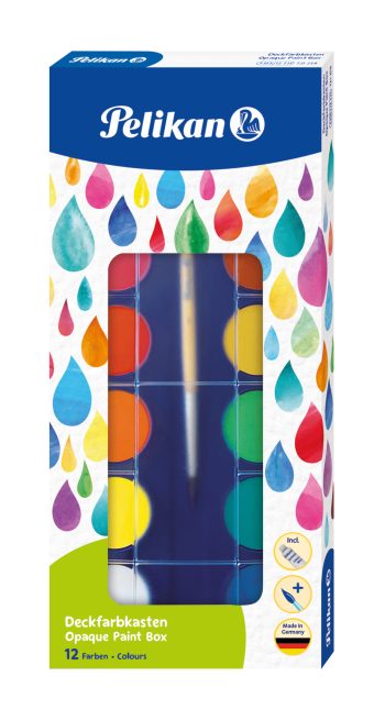 Ջրաներկ Opaque paint box F355/12 T11 12 colors, folding box
