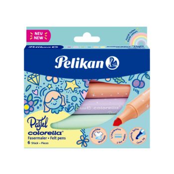 Ֆլոմաստեր Colorella Super Pastel 411 Fibre Pen, 6 Colours