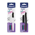 Füllhalter Twist Calligraphy P457 1,5 mm Feder 2 Farben, Blisterkarte-Twist_Calligraphy_2024_sortiert_BLK_weiss_und_schwarz_MDB-web