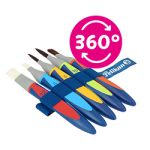 Pinsel griffix GPI5T Grundschul-Set 5 Stück auf Trägerkarte-Griffix_Pinsel_5erVerpackung_CMYK_2021_25cm_MDB-highres