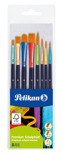 Վրձին Pelikan Set brushes Premium with 8 Synthetic brushs