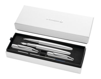 Հավաքածու գրիչների Pelikan Fountain Pen & Roller Jazz Noble Elegance in a Set, Silver