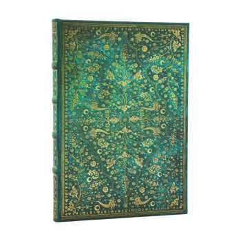 Նոթատետր դատարկ Midi Paperblanks Nature’s Grace / Emerald Flower