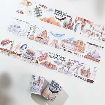 Դեկորատիվ սկոչ Pre-cut World HeritageWide- Washi Tape