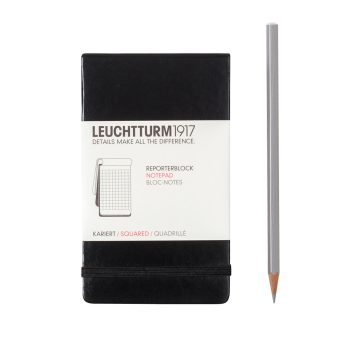 Նոթատետր A6 վանդակ Leuchtturm1917 A6 notepad կոշտ կազմ, 184 թերթ black