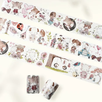 Դեկորատիվ սկոչ Pre-cut Whisker Connection Wide Washi/PET Tape - Washi Tape