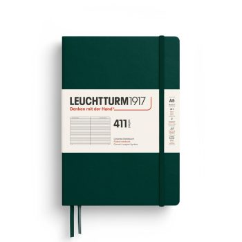 Նոթատետր A5,տող,411 թ․ Notebook Hardcover Medium (A5), Leuchtturm1917, 411 P., Ruled, forest green