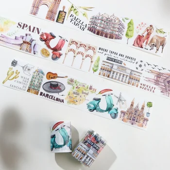 Դեկորատիվ սկոչ Pre-cut Espana wonders wide washi tape