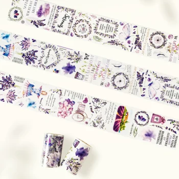 Դեկորատիվ սկոչ Pre-cut Purple Muse Wide Washi/PET Tape - PET Tape