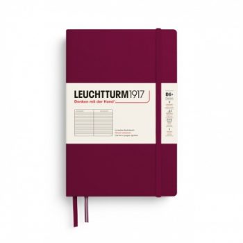 Նոթատետր B6+,տող,Notebook Hardcover Paperback (B6+), Leuchtturm1917, 219 P., Ruled, port red