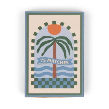 Designworks Ink A  Dopo  Boxed  Matches  Palm Tree (75 Pcs) - Dark Green