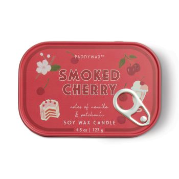 Բուրավետ մոմ Paddywax Bistro 4.5oz/127g Cherry Printed  Tin  Candle - Smoked Cherry