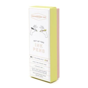 Գրիչ  Designworks Ink Colour Block Pens - Off White & Taupe (Set Of 2)