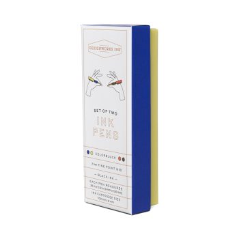 Գրիչ Designworks Ink Colorblock Pens Cobalt & Army Green (set of 2)