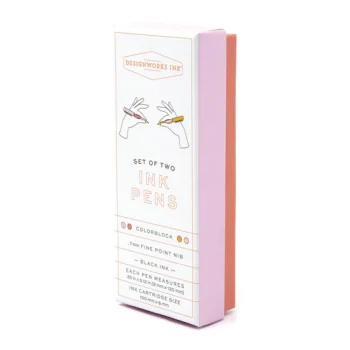 Գրիչ Designworks Ink Colour Block Pens - Rosewood & Blush (Set Of 2)