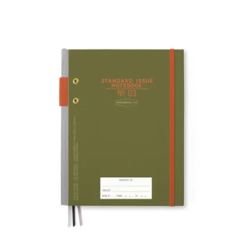 Նոթատետր Designworks Ink Standard Issue Planner Notebook - Army Green & Chili
