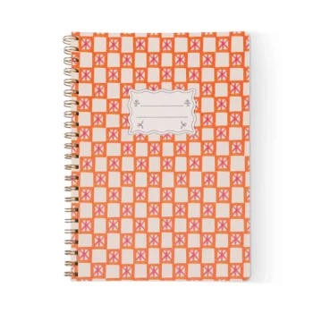 Տետր Designworks Ink Tulip A4 Twin Wire Notebook - Orange Check
