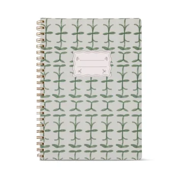 Designworks Ink Tulip A4 Twin Wire Notebook - Green Vine