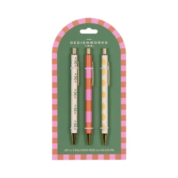 Գրիչ Designworks Ink A Dopo Set of 3 Pens - Flower, Stripe, Lemon