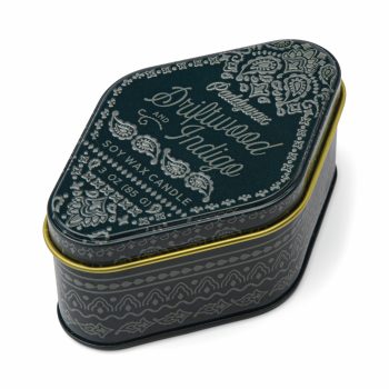 Բուրավետ մոմ Paddywax Station 3.5oz/99g Printed Tin - Driftwood Indigo