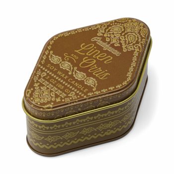 Բուրավետ մոմ Paddywax Station 3.5oz/99g Printed Tin - Linen & Orris