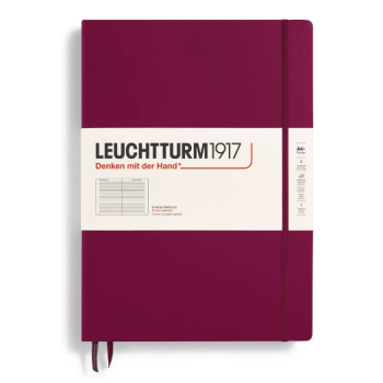 Նոթատետր A4+ տող Notebook Hardcover Master Classic (A4+), Leuchttrum1917, 235 P., Ruled, port red