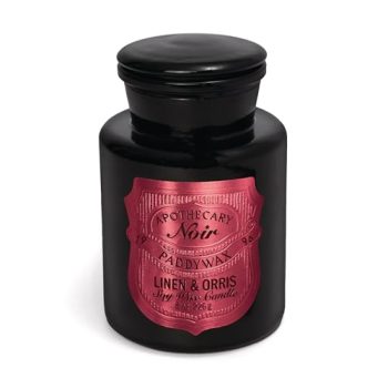 Բուրավետ մոմ Paddywax Apothecary Noir 8oz./226g Glass Jar Candle - Linen & Orris