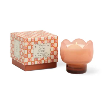 Բուրավետ մոմ Paddywax Tulip   5.5oz/155g Pink and Burnt Orange Glass Candle - Cactus Flower
