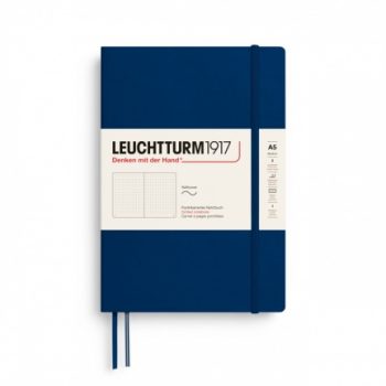 Leuchtturm1917 Softcover Medium A5 123 pages,Dotted Navy