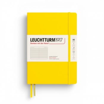 Նոթատետր A5 տողանի, կոշտ կազմ Leuchttrum1917, 251 P., Ruled, lemon