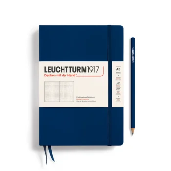 Նոթատետր A5 կետավոր, կոշտ կազմ Leuchttrum1917, 251 P., Dotted, navy