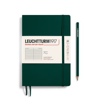 Նոթատետր A5 տողանի, փափուկ կազմ Softcover, Leuchtturm1917, 123 P., Ruled, forest green