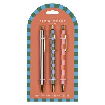Գրիչ Designworks Ink A Dopo Set of 3 Pens - Stripes & Checks