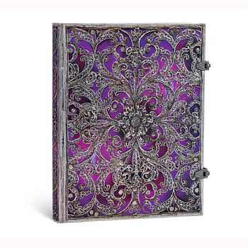 Նոթատետր տողանի Paperblanks Silver Filigree / Aubergine / Ultra / Lined