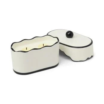 Բուրավետ մոմ Paddywax Cherie   5.5oz/155g   Ceramic Dish Candle - Black - Black Fig & Olive