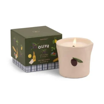 Բուրավետ մոմ Paddywax Bistro 8oz/226g Olive Ceramic Candle - Fig & Olive